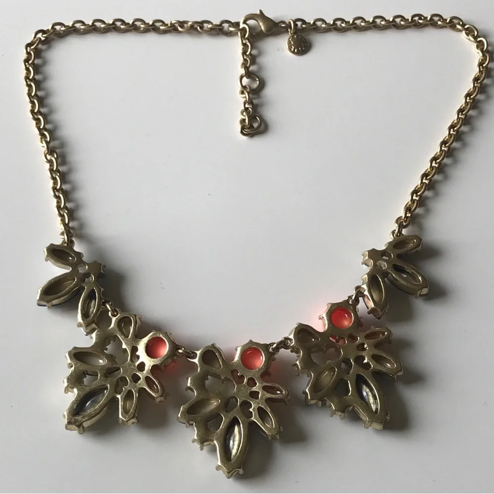 J.CREW Statement Necklace - COBALT BLUE PEACH - Picture 5 of 5